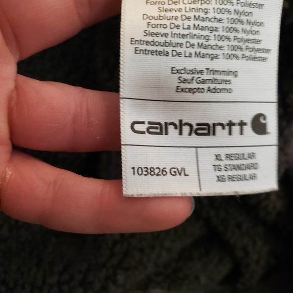 CARHARTT RELAXED FIT WASHED DUCK SHERPA-LINED UTILITY JACKET - Picture 7 of 10